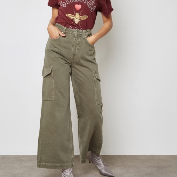 topshop green cargo pants